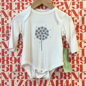 Silkberry Baby Bamboo Long Sleeve Onesie, NEW WITH TAGS